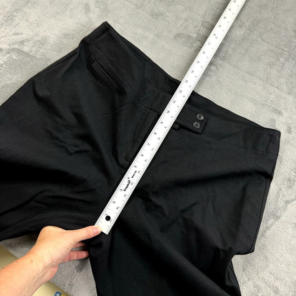 Eileen Fisher Dress Pants Womens Size Large Black Flare Career Pockets High Rise - Picture 5 of 12